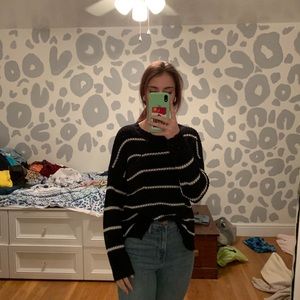 Black and White striped sweater